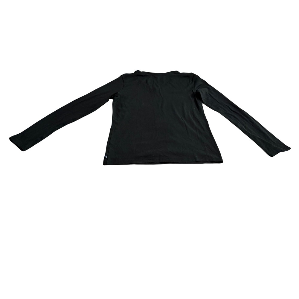 Gap Women's V-Neck Long Sleeve Top Black Cotton Modal Blend Size L GP006391 - Picture 5 of 11